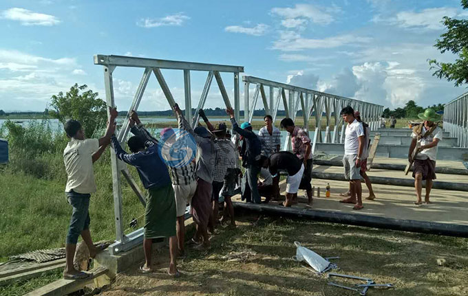 缅甸54米200型单排多跨镀锌桥