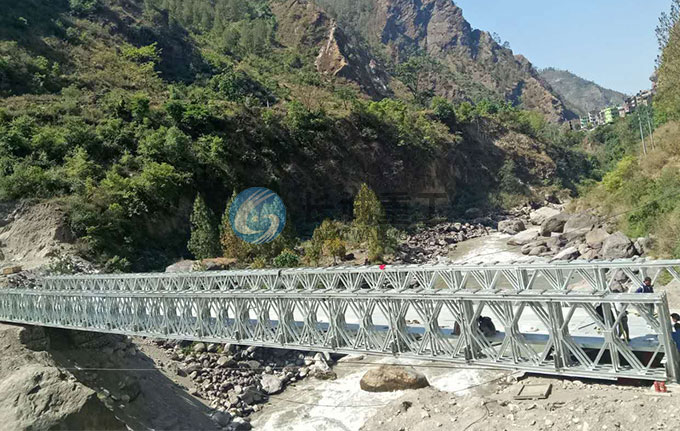 尼泊尔51米200型三单加单车道镀锌桥